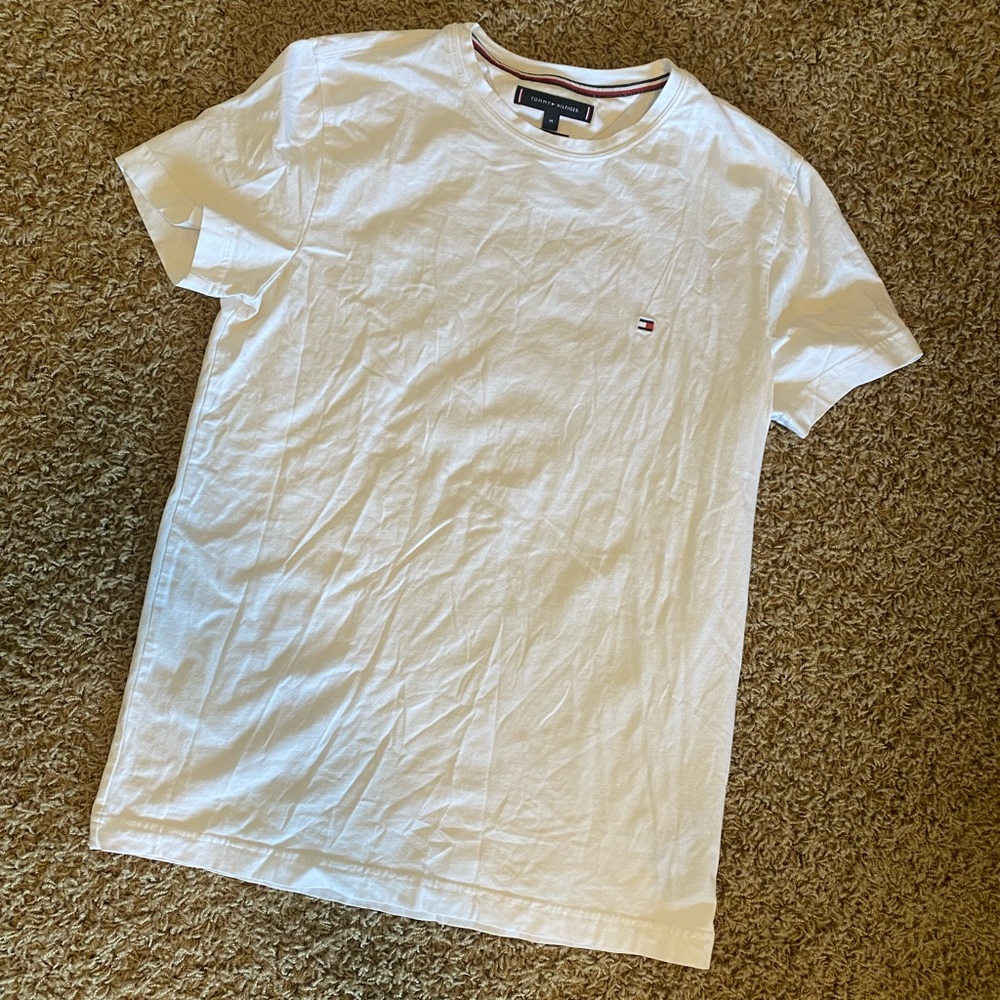 White Tommy Hilfiger Slim Fit Tshirt M
